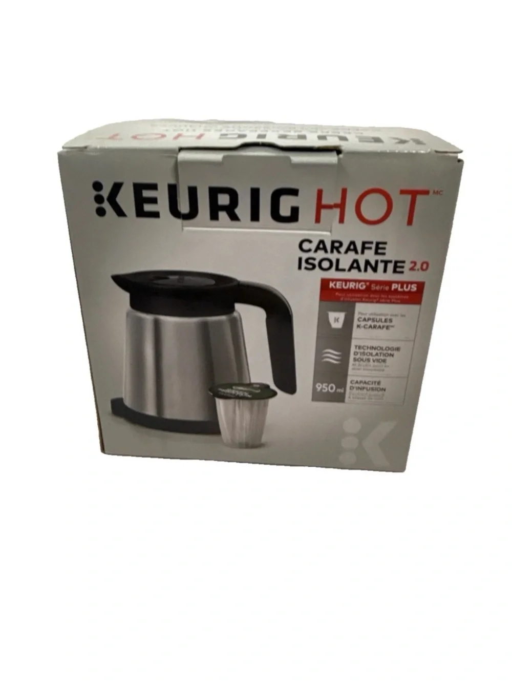 Keurig 2.0 Thermal Carafe 32oz Stainless Steel K-Carafe Reusable Pod Set - Picture 1 of 4